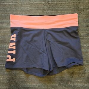 PINK Logo Orange And Gray Shorts